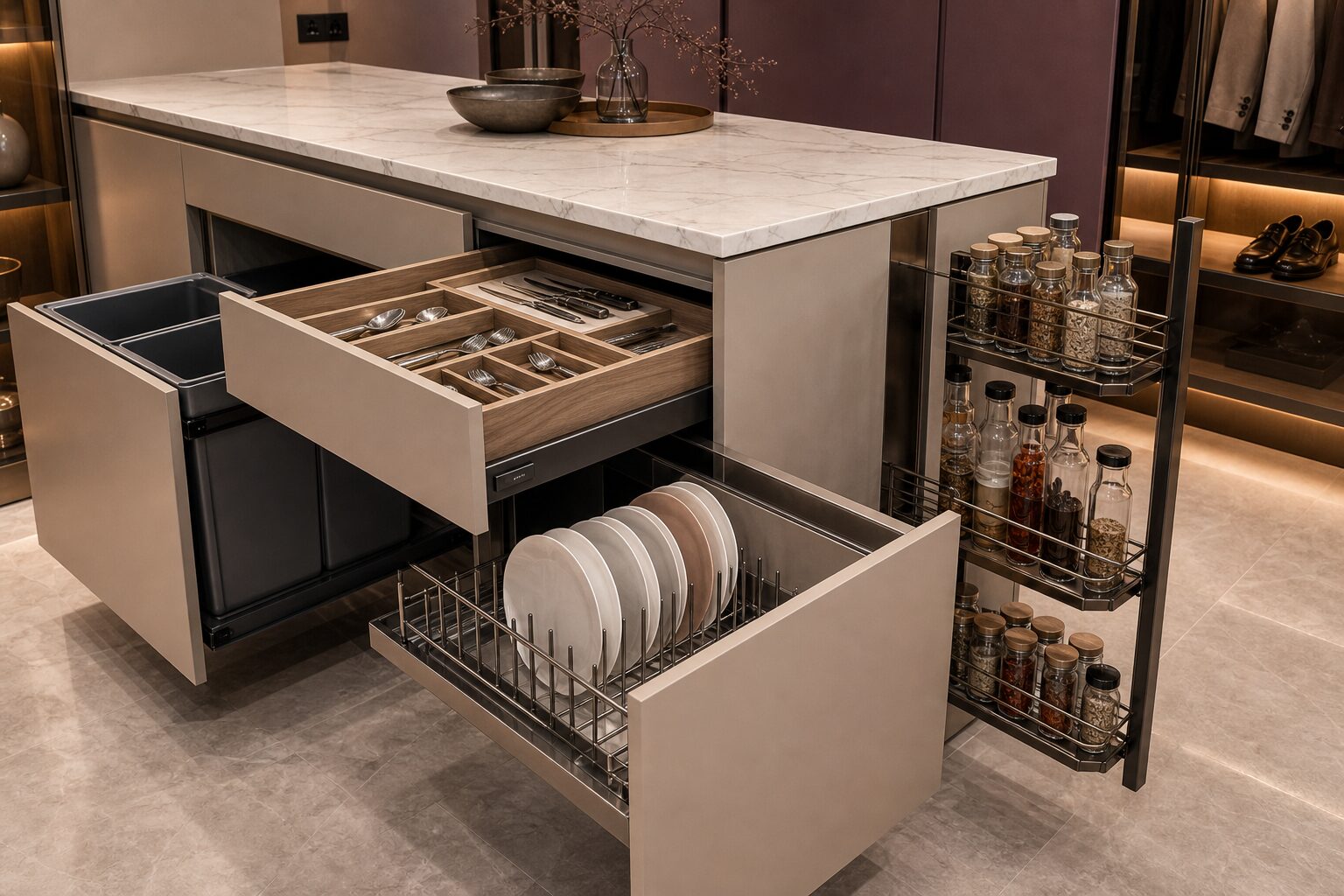 Kitchen storage detail
